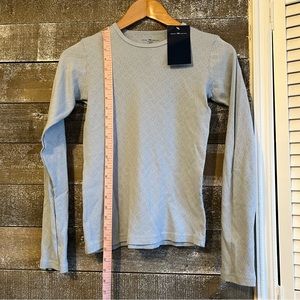 Brandy Melville baby blue heart long sleeve